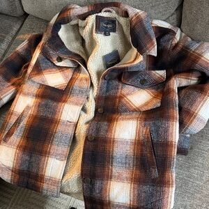 Threadgrit Plaid Sherpa-Lined Jacket